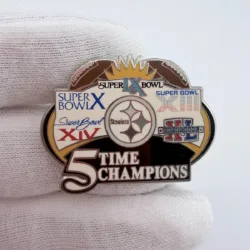 Super Bowl IX Pittsburgh Steelers 5 Time Champions Lapel Pin by Peter David