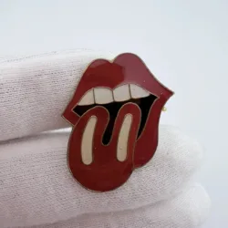 Vintage The Rolling Stones Tongue and Lips Lapel Pin