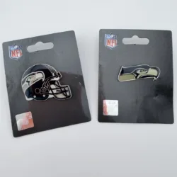 Seattle Seahawks Helmet + Logo Lapel Pins by Aminco