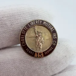 Charlotte Liberty Mutual Insurance Co. 15 Years Service Award Tie Tack Pin