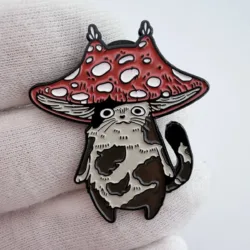 Guild Of Calamity Mushroom Cat Lapel Pin