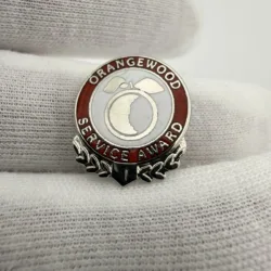Orangewood 1 Year Employee Service Award Pin Brooch - Cracks