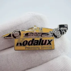 Vintage Kodalux Indy Car #18 Enamel Lapel Pin - Jimmy Vasser