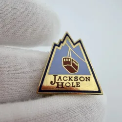 Jackson Hole Tram Gondola Skiing Pin Brooch