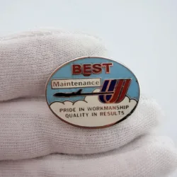 United Airlines BEST Maintenance Pin - Pride in Workmanship, Quality in Results