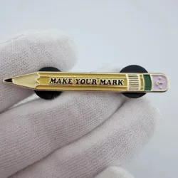 Make Your Mark Pencil Lapel Pin by ilootpaperie - Dual Clasp
