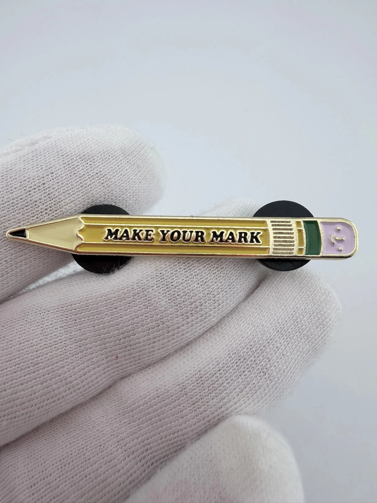 Make Your Mark Pencil Lapel Pin by ilootpaperie - Dual Clasp