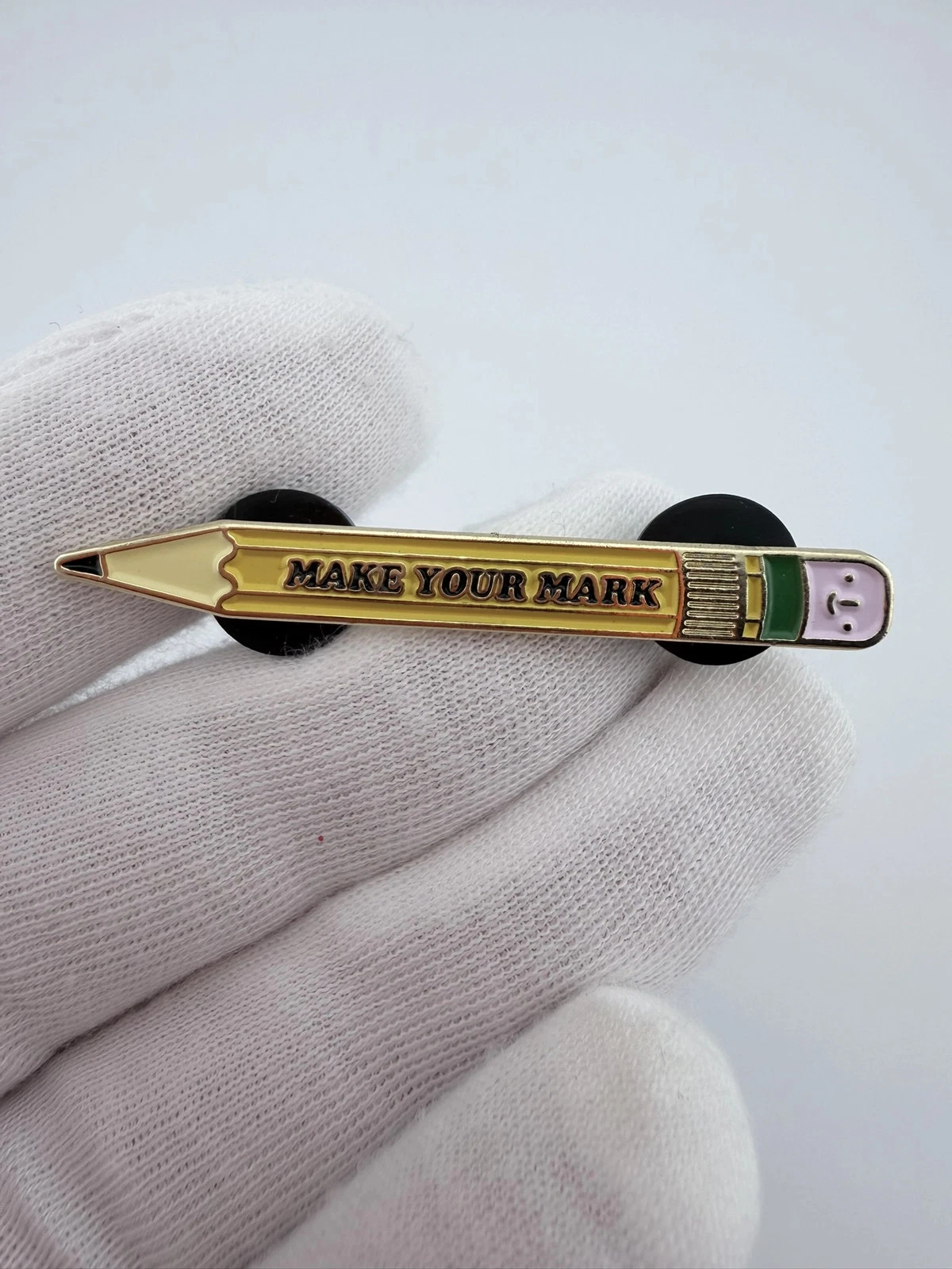 Make Your Mark Pencil Lapel Pin by ilootpaperie - Dual Clasp - Image 2