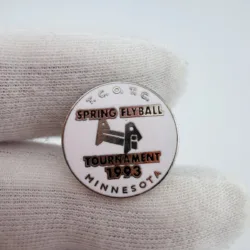 1993 TCOTC Twin Cities Obedience Training Club Spring Flyball Pin - White