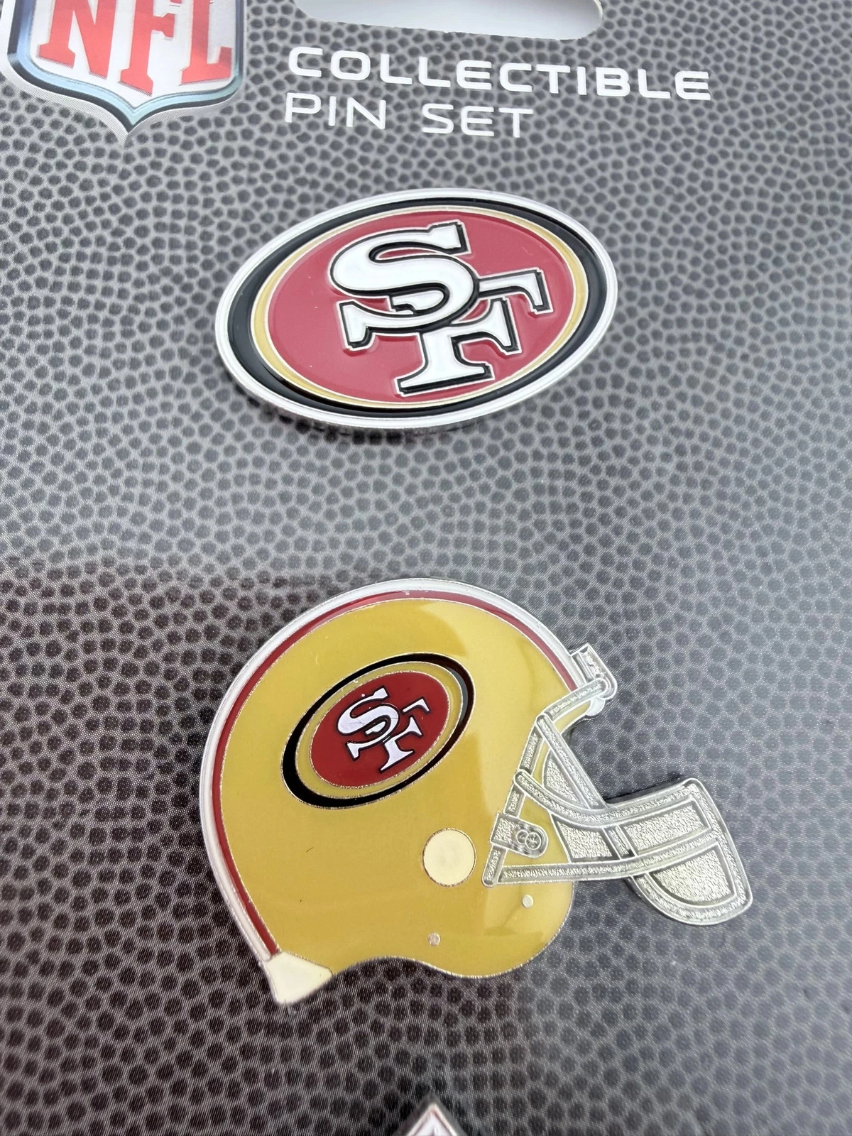 San Francisco 49ers 4 Pin Set - 2 Logo, 2 Helmet Pins - Image 2