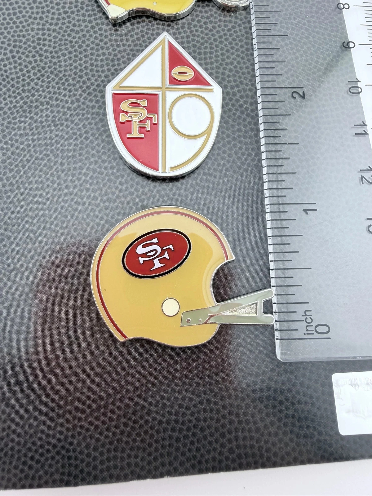 San Francisco 49ers 4 Pin Set - 2 Logo, 2 Helmet Pins - Image 5