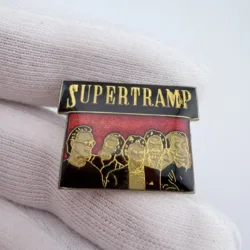 Alternative view of Vintage Supertramp Lapel Pin - British Rock Band