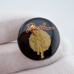 Vintage Rush Lapel Pin - Rock Band - Starman Graphic