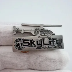 SkyLife Air Ambulance Helicopter Lapel Pin - Dual Clasp - California / Nevada