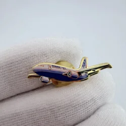 Boeing 737 Tie Tack Pin - Gold Tone
