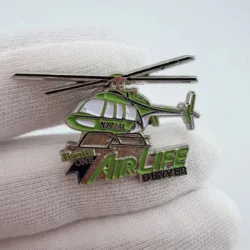 Denver AirLife Health One Helicopter Lapel Pin - Flaws