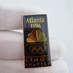 Vintage 1996 Atlanta Olympics NBC Peacock Lapel Pin - King 5 Seattle, WA