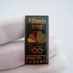 Vintage 1996 Atlanta Olympics NBC Peacock Lapel Pin - KPNX-TV 12 Phoenix AZ
