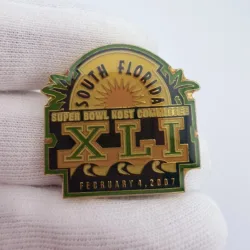 2007 Super Bowl XLI Host Committee NFL South Florida Pin - Yellowing