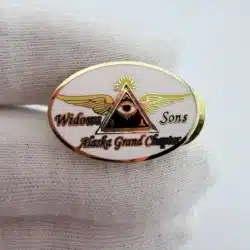 Widows Sons Alaska Grand Chapter Pin - Masonic Winged Pyramid