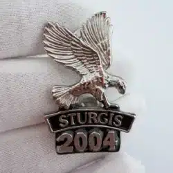 2004 Sturgis Eagle Motorcycle Rally Vest Pin - Dual Clasp
