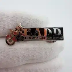 BADD Bikers Against Drunk Drivers Dual Clasp Pin