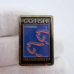 2004 Issaquah Salmon Days Lapel Hat Pin - Go Fish! - Washington State